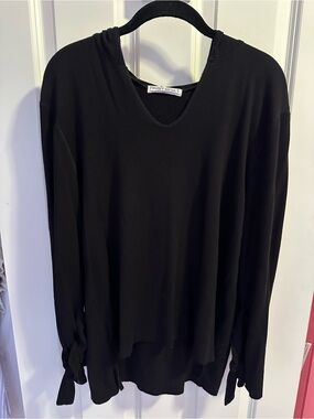 Project Social T Black Lightweight Hooded Top